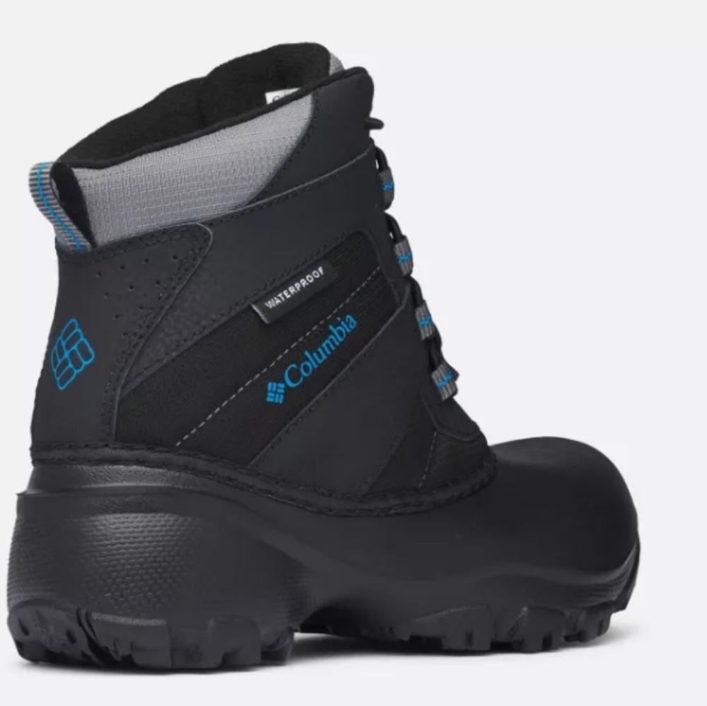 Columbia Kids Black and Blue Snow Boots